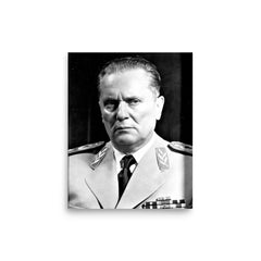 Josip Broz Tito poster on a plain backdrop in size 8"x10".