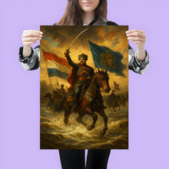 Josip Jelačić crossing the Drava with banners poster 3