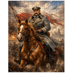 Jozef Pilsudski astride his mare Kasztanka jigsaw puzzle