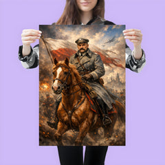 Jozef Pilsudski astride his mare Kasztanka poster 3