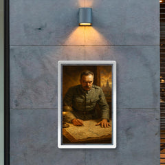 Jozef Pilsudski at Warsaw 1920 map table poster 2