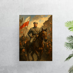 Jozef Pilsudski entering Warsaw in 1918 poster 7