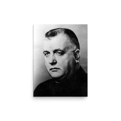 Jozef Tiso poster on a plain backdrop in size 12"x16".