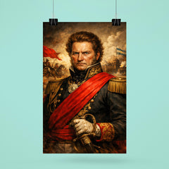 Juan Manuel de Rosas in crimson federalist sash poster 6