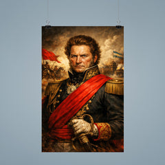 Juan Manuel de Rosas in crimson federalist sash poster 9