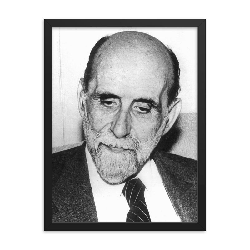 Juan Ramon Jimenez framed print on a plain backdrop in size 18