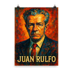 Juan Rolfo poster on a plain backdrop in size 8"x10".