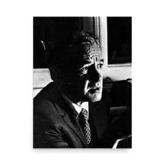 Juan Rulfo poster on a plain backdrop in size 18"x24".