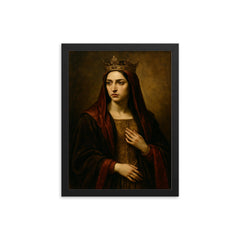 Juana la Loca framed print on a plain backdrop in size 12"x16".