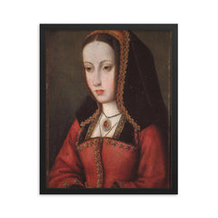Juana la Loca framed print on a plain backdrop in size 16"x20".