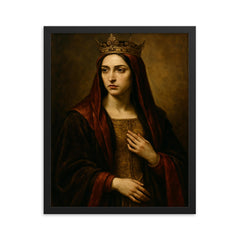 Juana la Loca framed print on a plain backdrop in size 16"x20".