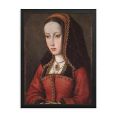 Juana la Loca framed print on a plain backdrop in size 18"x24".