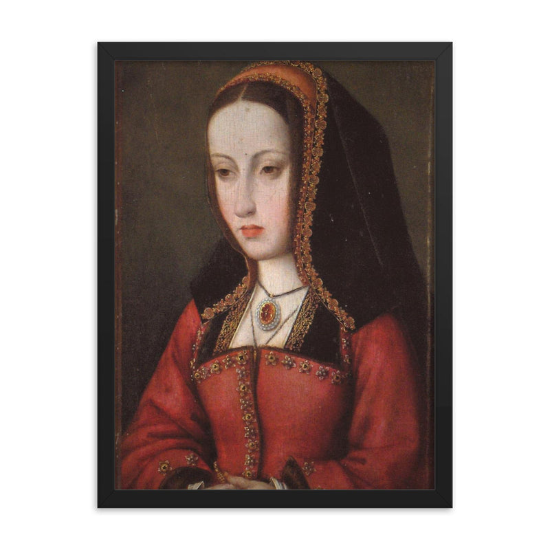 Juana la Loca framed print on a plain backdrop in size 18