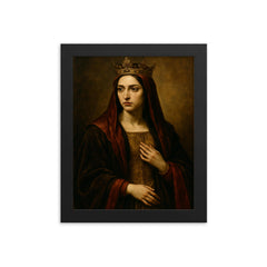 Juana la Loca framed print on a plain backdrop in size 8"x10".