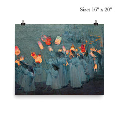 Jubilee Procession in a Cornish Village by George Sherwood Hunter, 1897 poster 2