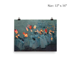 Jubilee Procession in a Cornish Village by George Sherwood Hunter, 1897 poster 3