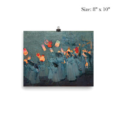 Jubilee Procession in a Cornish Village by George Sherwood Hunter, 1897 poster 4