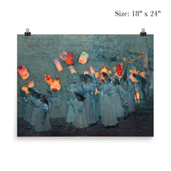 Jubilee Procession in a Cornish Village by George Sherwood Hunter, 1897 poster 5