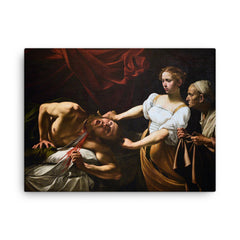 Judith and Holofernes by Caravaggio canvas print on a plain backdrop in size 18"x24".