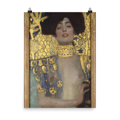 Judith and the Head of Holofernes by Gustav Klimt, 1901 poster on a plain backdrop in size 8"x10".