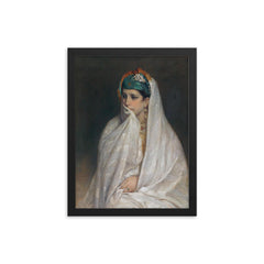 Juive de Tanger by Jean-François Portaels, 1874 framed print on a plain backdrop in size 12"x16".