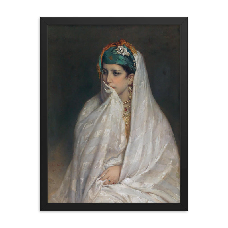Juive de Tanger by Jean-François Portaels, 1874 framed print on a plain backdrop in size 18
