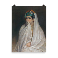 Juive de Tanger by Jean-François Portaels, 1874 poster on a plain backdrop in size 8"x10".