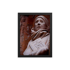 Julian of Norwich framed print on a plain backdrop in size 12"x16".