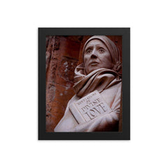 Julian of Norwich framed print on a plain backdrop in size 8"x10".