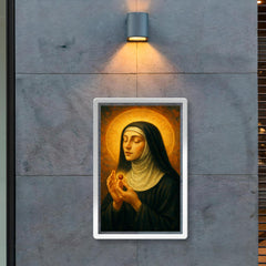 Julian of Norwich receiving the hazelnut vision poster 2