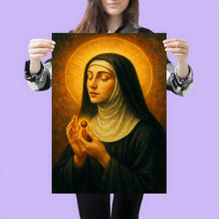 Julian of Norwich receiving the hazelnut vision poster 3