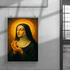 Julian of Norwich receiving the hazelnut vision poster 4