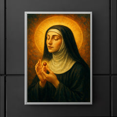 Julian of Norwich receiving the hazelnut vision poster 5