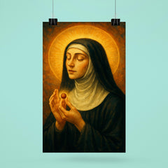 Julian of Norwich receiving the hazelnut vision poster 6
