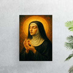 Julian of Norwich receiving the hazelnut vision poster 7