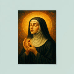 Julian of Norwich receiving the hazelnut vision poster 8