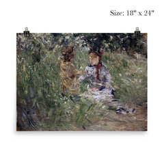 Julie with Pasie in the Garden at Bougival by Berthe Morisot poster 5