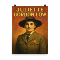 Juliette Gordon Low poster on a plain backdrop in size 8"x10".
