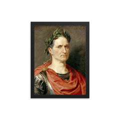 Julius Caesar framed print on a plain backdrop in size 12"x16".