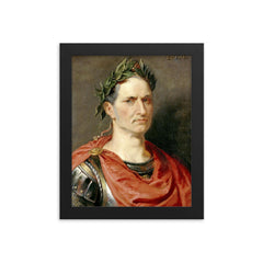 Julius Caesar framed print on a plain backdrop in size 8"x10".