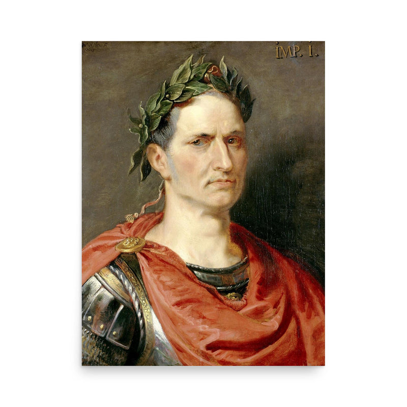 Julius Caesar poster on a plain backdrop in size 18