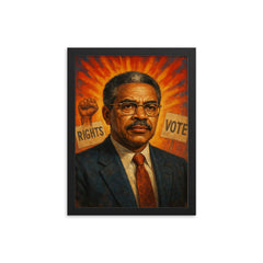 Julius L Chambers framed print on a plain backdrop in size 12"x16".