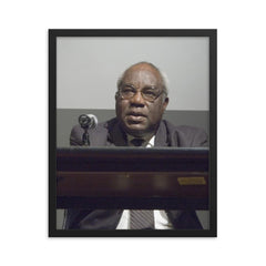 Julius L Chambers framed print on a plain backdrop in size 16"x20".