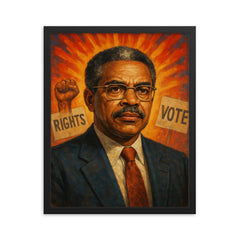 Julius L Chambers framed print on a plain backdrop in size 16"x20".