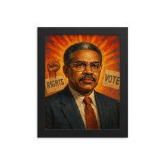 Julius L Chambers framed print on a plain backdrop in size 8"x10".