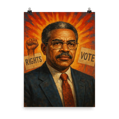 Julius L Chambers poster on a plain backdrop in size 8"x10".