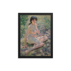July by Otto Henry Bacher, 1893 framed print on a plain backdrop in size 12"x16".