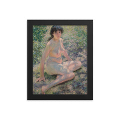 July by Otto Henry Bacher, 1893 framed print on a plain backdrop in size 8"x10".