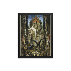 Jupiter and Semele by Gustave Moreau framed print on a plain backdrop in size 12"x16".