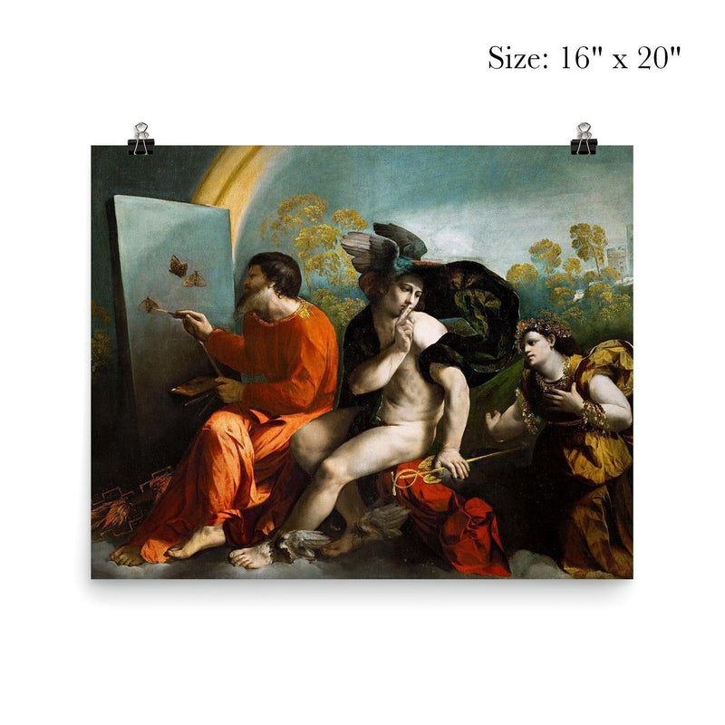 Jupiter, Mercury and Virtue Painting by Dosso Dossi poster 2